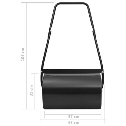 Grasmaaierroller – Gazonwals – Grasroller – Tuinwals – Bodemroller – 63 cm Breedte – 50 Liter Inhoud – Robuust Stalen Frame – Handmatige Push-Pull Bediening