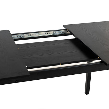 Verstelbare Eettafel – Uitschuifbare Tafel – Eetkamertafel – Uitklapbare Tafel – Industriële Tafel – Scandinavisch Design – 120-160 cm Lengte – Mat MDF Blad