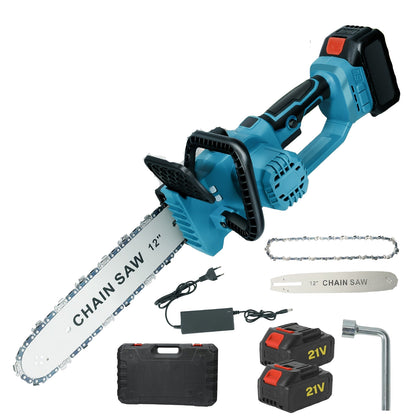Accukettingzaag – Elektrische Kettingzaag – Snoeizaag – Takkenzaag – Draagbare Kettingzaag – 2200W Borstelloze Motor – 30,48 cm Zaagblad