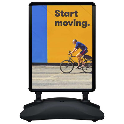 Posterstandaard – Reclamehouder – Affichehouder – Presentatiestandaard – Displaystandaard – A1 Formaat – Verstelbare Hoogte – Zwarte Aluminiumlegering