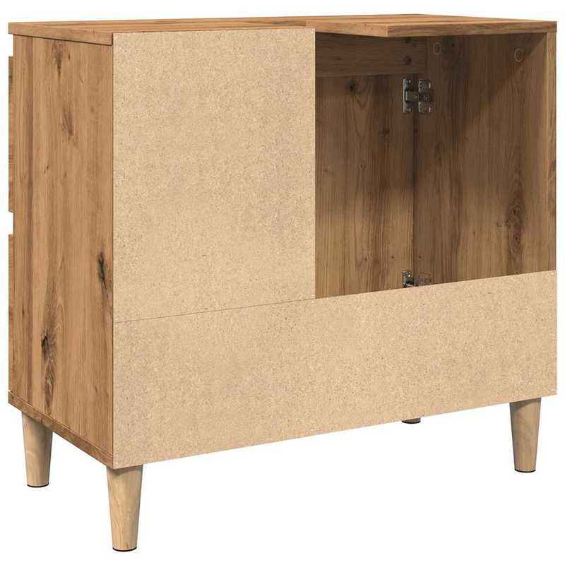 Waskastje – Onderkast – Badkamerkast – Opbergkast – Kast Voor Wastafel – Artisan Eikenhout – Compact 65x33x60 cm – Ruimtebesparend Ontwerp – Modern Minimalistisch