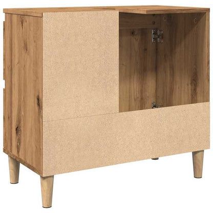 Waskastje – Onderkast – Badkamerkast – Opbergkast – Kast Voor Wastafel – Artisan Eikenhout – Compact 65x33x60 cm – Ruimtebesparend Ontwerp – Modern Minimalistisch