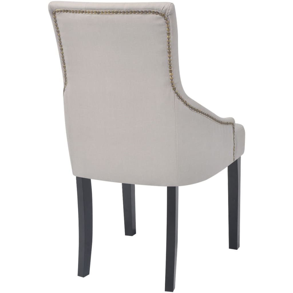 Eetkamerstoel – Stoel – Kuipstoel – Eettafelstoel – Keukenstoel – Set van 6 – Houten Frame – Zachte Bekleding