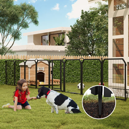 16 Panels 81.28 cm Height Heavy Duty Dog Playpen | Folding Indoor Outdoor Anti-Rust Iron Dog Exercise Fence with Door for Large Medium Small Dogs and Pets, Assembled by GAOMON