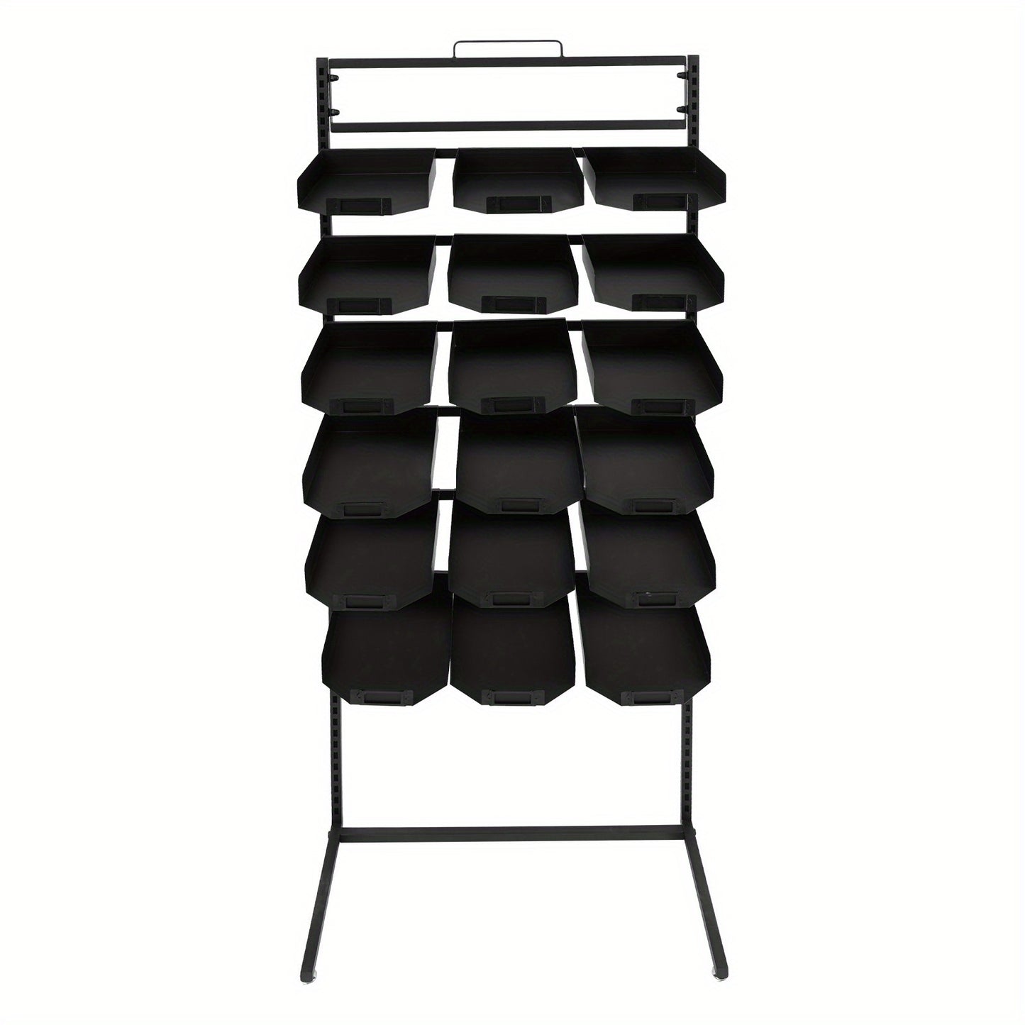 Hoedenrek – Hoedenhouder – Pettenrek – Hoedendisplay – Hoedenkast – Modern Design – Metalen Stabiele Constructie – 18 Trays – Compacte Afmetingen