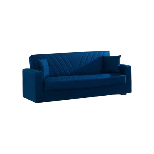 3-Seater Adda Sofa Bed, Linear Storage Sofa with 2 Cushions, Click-Clack Opening Fabric Living Room Sofa, 214x81x89 cm, Available in 2 Colors