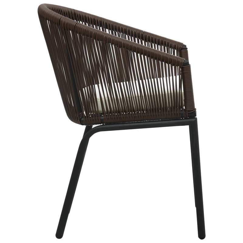 Bistro Set – Tuinset – Balkonset – Terrasmeubilair – Rattan Meubel – 3-delig – Comfortabele Kussens – Weerbestendig PE-Rattan – Bruin
