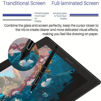 Tekentablet – Grafisch Tablet – Tekenscherm – Digitale Tekentablet – Pen Display – 15,6 Inch – Anti-Glare Glas – 6 Programmeerbare Sneltoetsen – Verstelbare Standaard