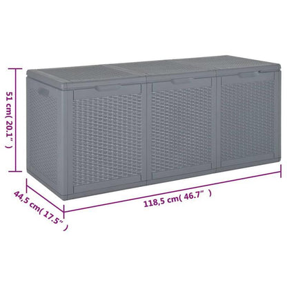 Opbergbox Tuin – Tuinkussenbox – Tuinkist – Tuinopbergkist – Opbergkist Tuin – 270 Liter – Weerbestendig PP-Rattan