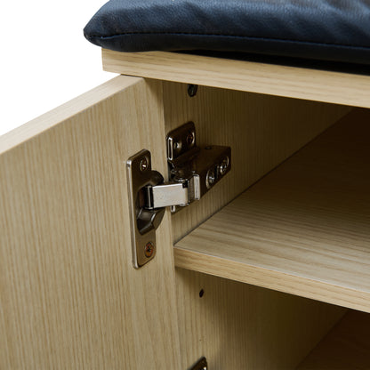 Kapstok – Wandkapstok – Halmeubel – Jashaak – Schoenenbank – Modern Houtlook – Zithoek Met Zachte Bekleding – Opbergruimte Met Dubbele Deuren