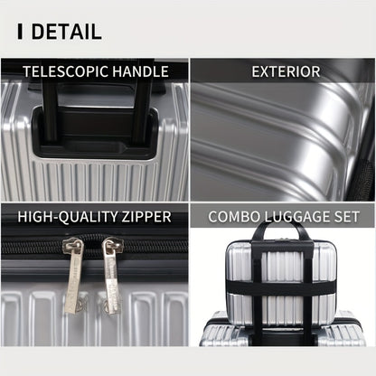 Kofferset – Reiskoffers – Trolleys – Handbagage – Bagageset – Lichtgewicht – Slijtvast PVC Kunstleer – 5-delig – 12” t/m 28” – Stilrollende Spinnerwielen – Combinatieslot – Ruime Compartimenten