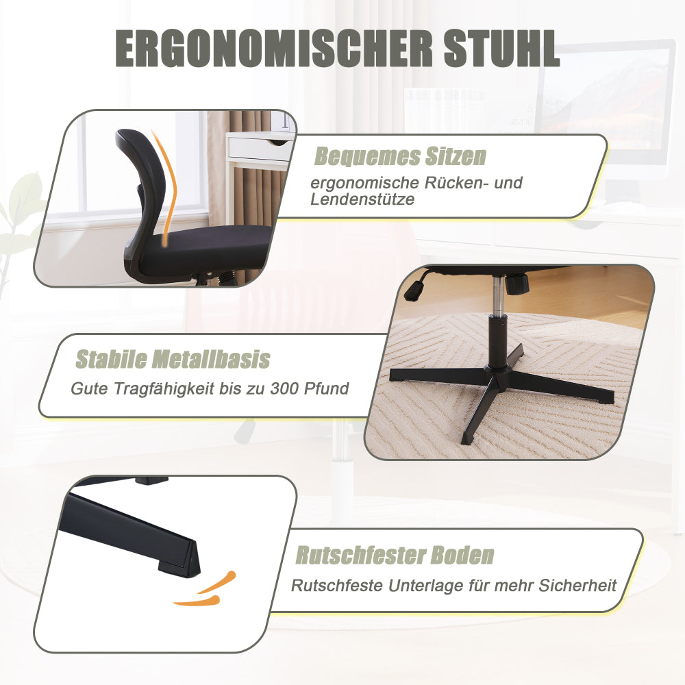 Bureaustoel – Bureaustoelen – Office Chair – Draaistoel – Gamestoel – Ergonomisch Comfort – Verstelbare Hoogte & 360° Draaibaar – Robuust Metalen Frame met Zachte Velvet Bekleding – Groen