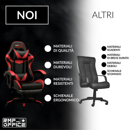 Gamingstoel – Gaming Chair – Bureaustoel – Gamenstoel – Zwarte Gamingstoel Met Rood – Verstelbare Hoogte 100-110 cm – Kantelbare Rugleuning Tot 135° Met Uittrekbare Voetensteun