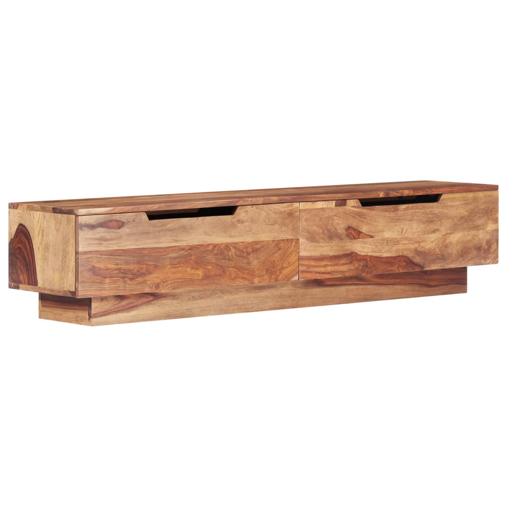 Tv Meubel – TV Kast – TV Meubels – TV Dressoir – TV Meubel Massief Hout – Sheesham Hout – Vintage Design – 2 Laden – Duurzaam & Robuust