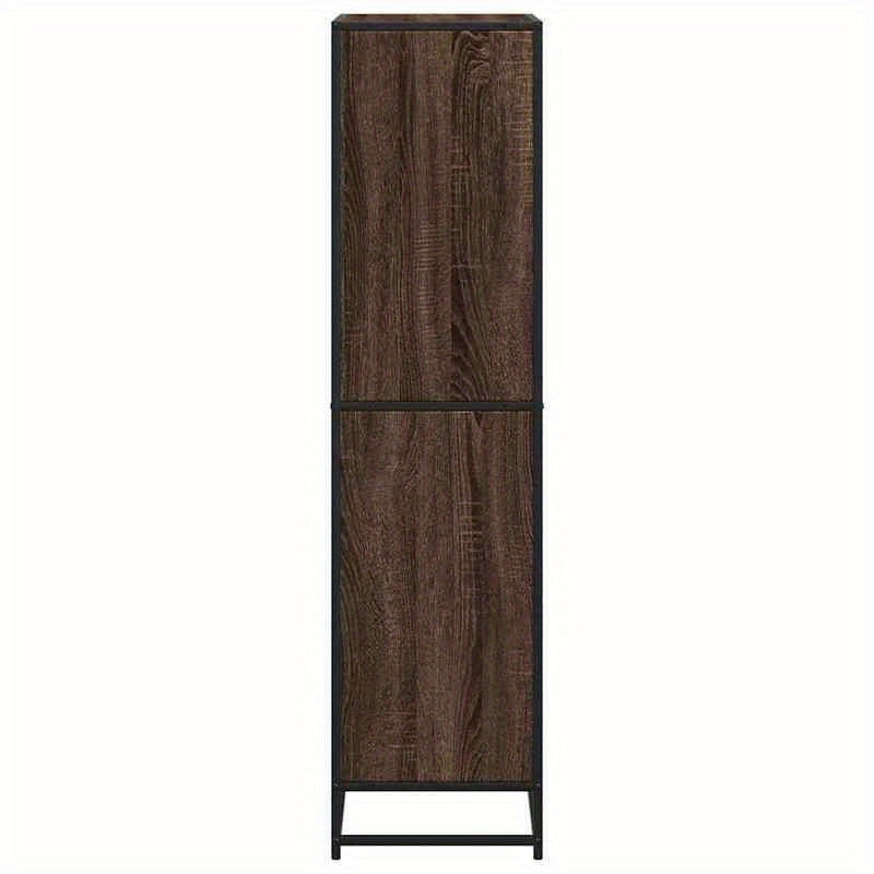 Bookshelf 60X35X139 Cm Made of Treated Wood in Brown Oak Color. Vertical Shelves, Sturdy And Durable, Attractive, Ample Storage Space, Smooth Surface, Moisture-Resistant, Warp-Resistant, And Split-Resistant, Suitable for Offi