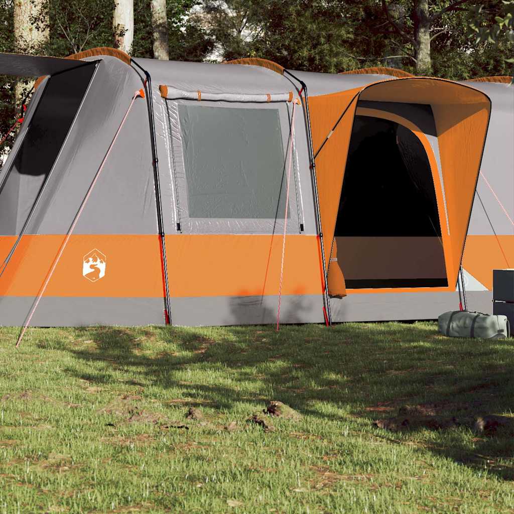 Tent – Kampeertent – Koepeltent – Pop-up Tent – Waterdichte Tent – Polyester Met PU-Coating – Met Ventilatie En Muggenbescherming – Geschikt Voor 1-2 Personen – Grijs/Oranje