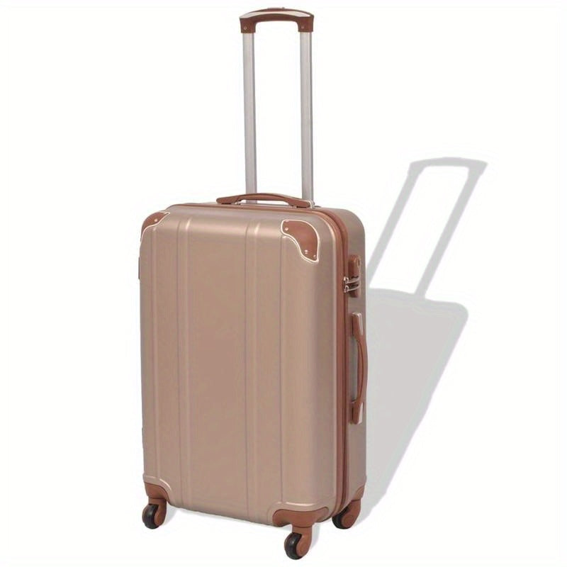 Kofferset – Reiskoffer – Trolley – Bagage – Hardcase – 4-delig – ABS + PC Materiaal – 360° Spinnerwielen – Champagne