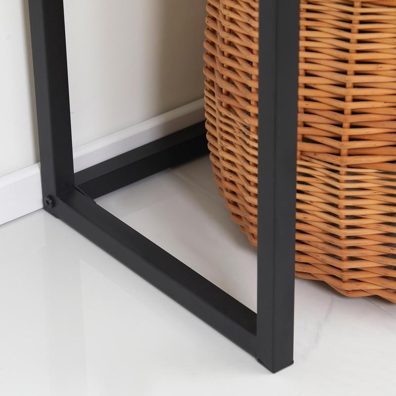 Opbergkast – Bergkast – Dressoir – Kast – Kast Met Deuren – Stevige Hardhouten Constructie – Zwart Frame Met Natuurlijke Houttinten