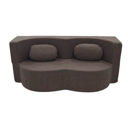 Slaapbank – Bedbank – Sleeperbank – Klapbank – Bankbed – Bruin – Memory Foam – Wasbare Afneembare Hoes – 200x100 cm – Comfortabel Scandinavisch Design