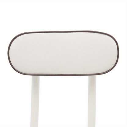 Barstoel – Barkruk – Keukenkruk – Opvouwbare Stoel – Zitkruk – Set Van 2 – Wit – Cushioned Zitting – Stalen Frame