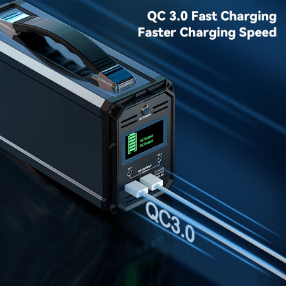 Draagbare Powerstation – Powerbank - Mobiele Batterij – Energiebron – Noodstroom – 300W Vermogen – 222Wh Capaciteit