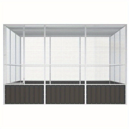 Vogelkooi – Vogelvolière – Vogelverblijf – Vogelhuis – Vogelkast – Gegalvaniseerd Staal – Weerbestendig – Ruim 302,5x324,5x211,1 cm