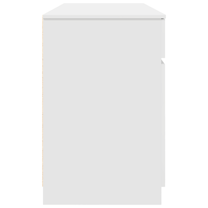 Bureau – Werkplektafel – Schrijftafel – Computertafel – Desk – Wit – 140x49x76 cm – Hoogwaardig MDF – Vrijstaand met Opberglades