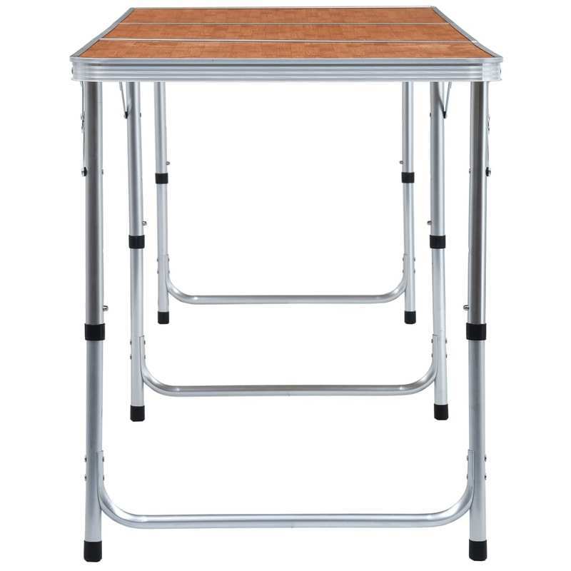 Opvouwbare Campingtafel – Kampeertafel – Picknicktafel – Tuinmeubel – Outdoor Tafel – Aluminium Frame – Houten Tafelblad – Compact Opvouwbaar