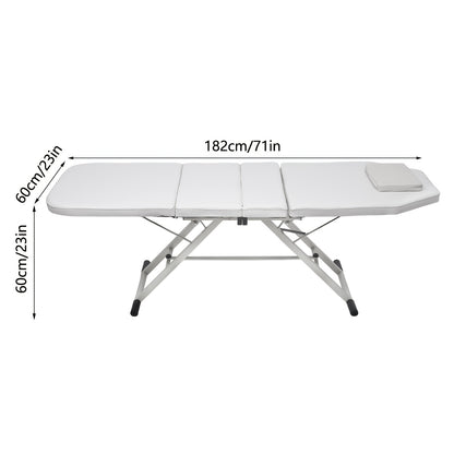 Massagebank – Massagetafel – Massagebed – Spa Bed – Wellnessbed – Wit – Extra Lang 180 cm – Draagkracht 250 kg
