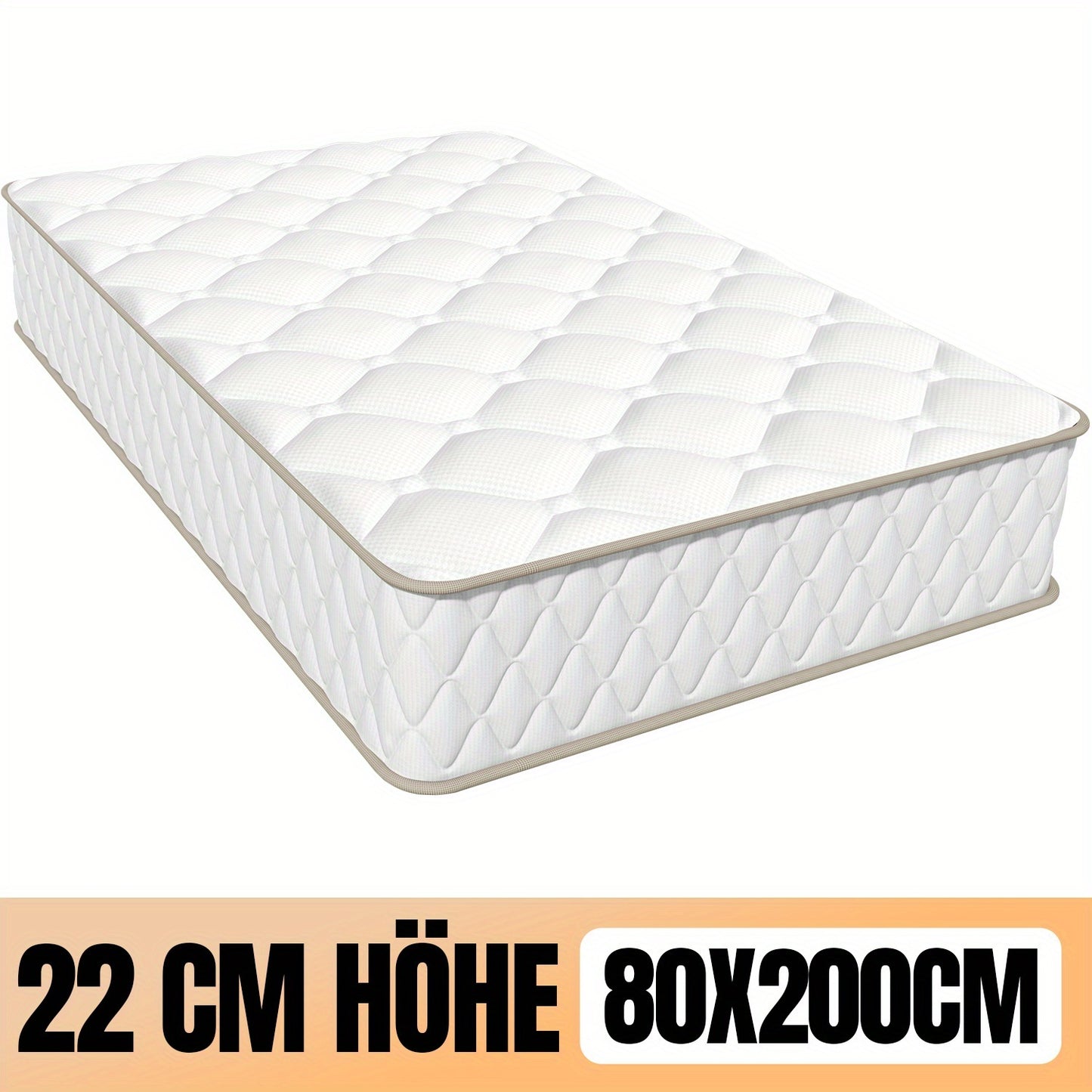 Matras – Matrassen – Tweepersoonsmatras – 7-Zones Matras – Pocketvering Matras – 160x200 cm – Stevigheid Niveau 3 – Ademend Koudschuim 22 cm Hoog