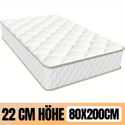 Matras – Tweepersoonsmatras – Koudschuimmatras – Pocketveringmatras – 7-Zones Matras – 160x200 cm – Stevigheid Niveau 3 – Ademend Katoenen Tijk