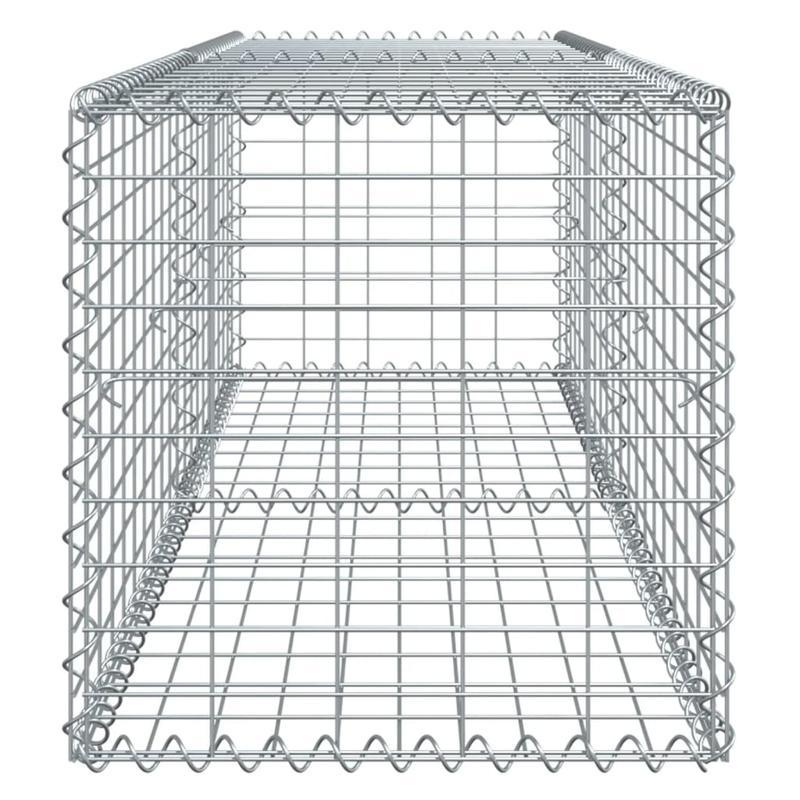 Schanskorf 200x50x50 cm Galvanized Silver Metal Garden Edging - Durable, Weather-Resistant, Ideal for Raised Beds and Landscaping, Landscaping Material|Decorative Edging|Durable Edging