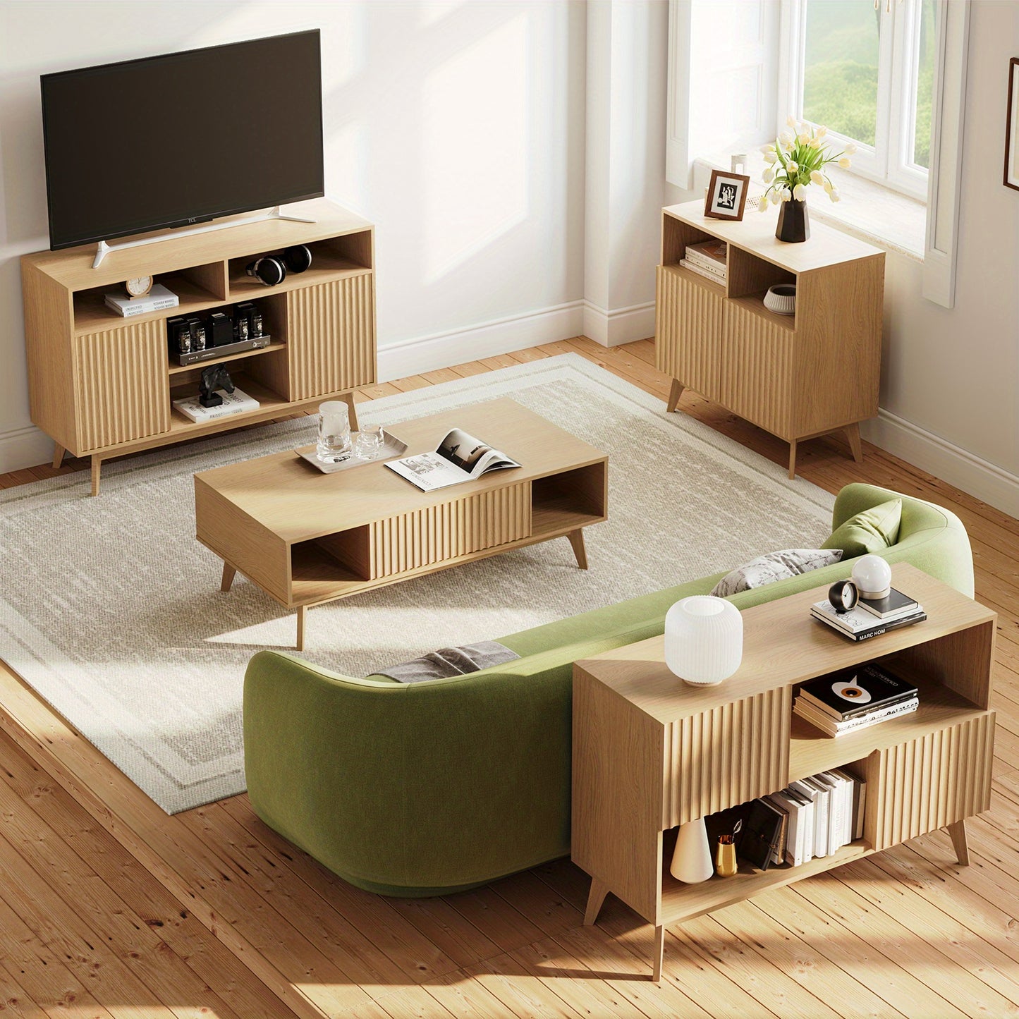Sidetable – Wandtafel – Consoletafel – Haltafel – Dressoir – Industrieel Design – Hout Metaal – Softclose Deuren – 100x38x77 cm