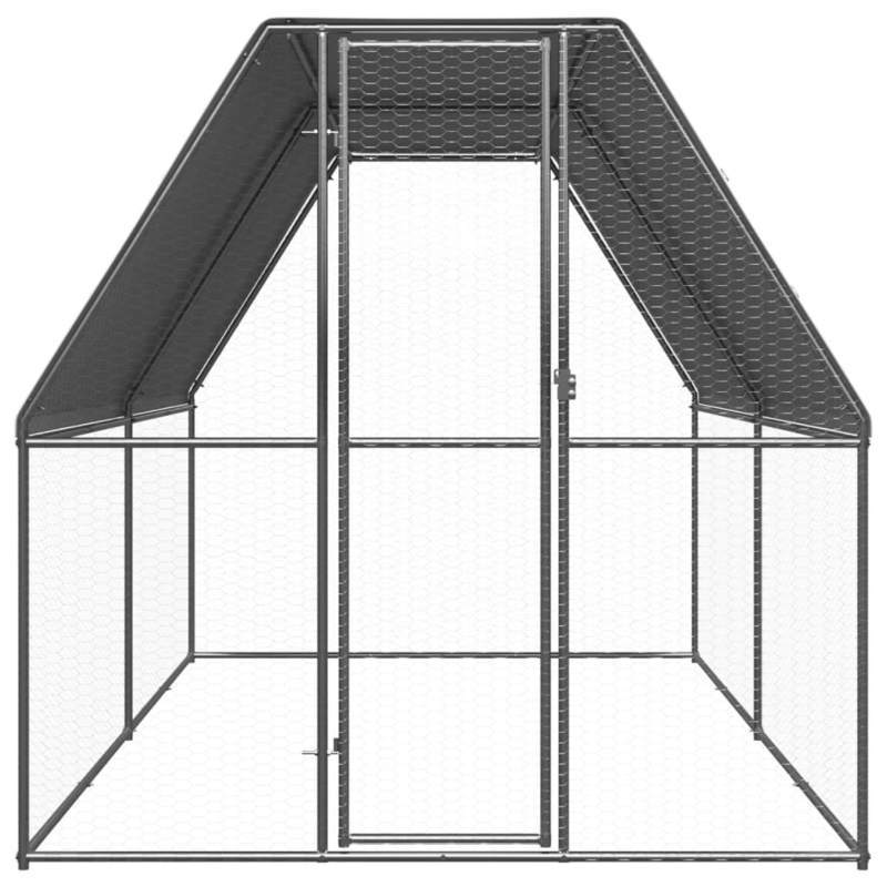 2x4x2m Stainless Steel Poulailler dFTextérieur - Durable Outdoor Shelter for Small Animals, Portable & Lightweight Design with Ventilation Grills, Easy Assembly, Sturdy Frame for Rabbits, Guinea Pigs, Hamsters, Small Animal