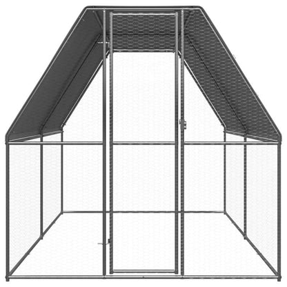 2x4x2m Stainless Steel Poulailler dFTextérieur - Durable Outdoor Shelter for Small Animals, Portable & Lightweight Design with Ventilation Grills, Easy Assembly, Sturdy Frame for Rabbits, Guinea Pigs, Hamsters, Small Animal