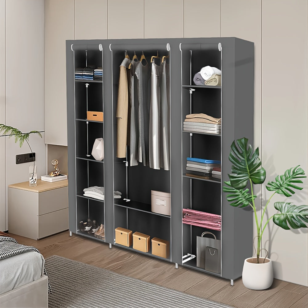 Portable Wardrobe Closet, Wardrobe Clothes Storage, Non-Woven Fabric, For Bedroom & Living Room