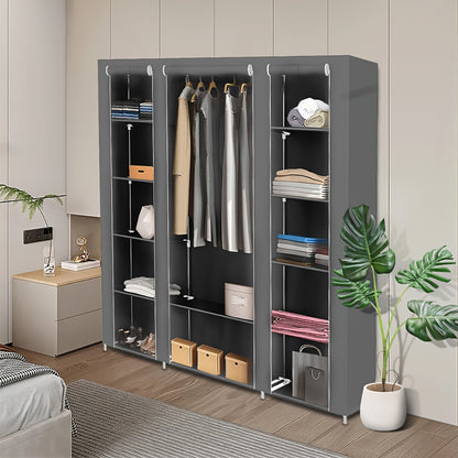 Draagbare Kledingkast – Opbergkast Kleding – Garderobekast – Kledingrek – Stofvrije Kledingopslag – 172x134x43 cm – Lichtgewicht & Stevig Frame