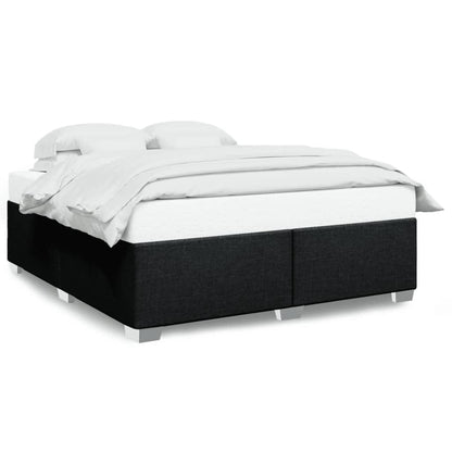 Bedframe 180x200 – Tweepersoonsbed – Ledikant – Slaapbank – Bedbodem – Zwart Stof – Houten Lattenbodem – Stevig Platform Zonder Matras