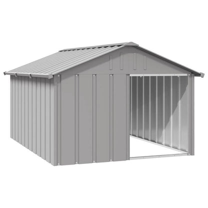 Hondenhok – Hondenhuis – Hondenbench – Dierenhuis – Kennel – Grijs – Gegalvaniseerd Staal – Groot 116,5x153x81,5 cm