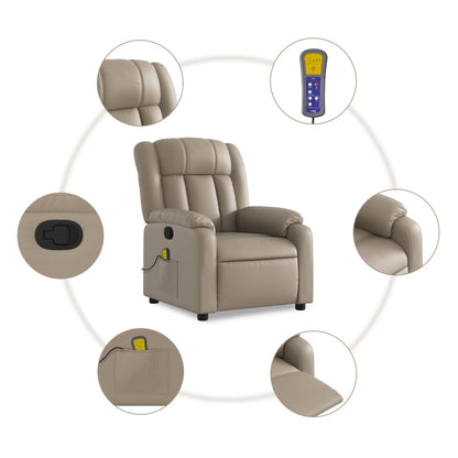 Elektrisch Verstelbare Relaxfauteuil – Relaxstoel – Massagefauteuil – Verstelbare Stoel – Fauteuil Met Massagefunctie – 6 Massagepunten – Kunstleer Bekleding