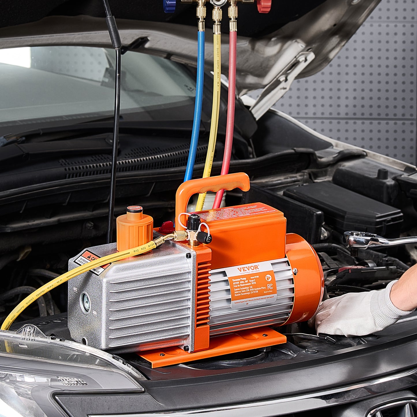 Vacuümpomp – Vacuümmachine – Airconditioningpomp – Koelvacuümpomp – 9 CFM Capaciteit – 2-Traps Motor Met Olievenster