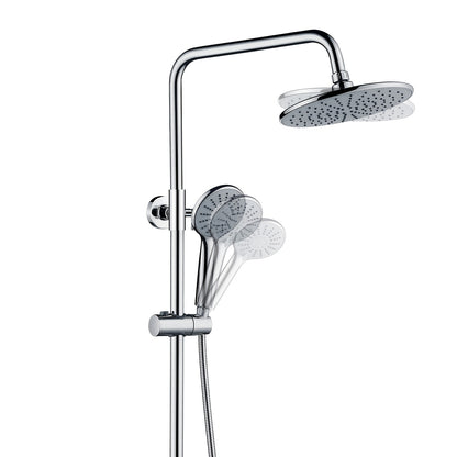 Thermostatisch Douche Systeem – Regendouche – Handdouche – Douchekraan – Douche Set – Chroom – 9 Inch Regendouche – Thermostaat Bij Constante Temperatuur
