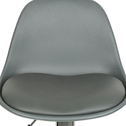 Barkruk – Barstoel – Barstoelset – Keukenstoel – Kruk – Verstelbare Zithoogte – Modern Grijs PU-leer