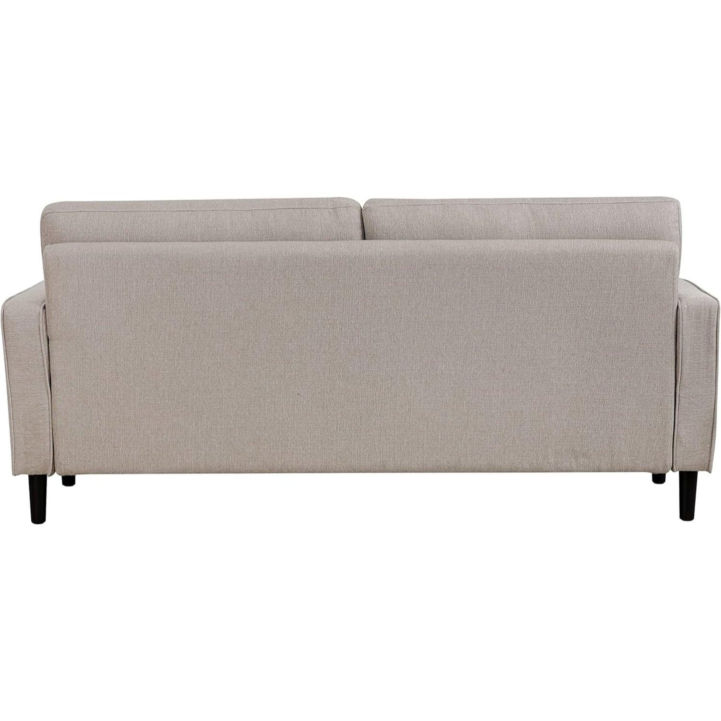 Bankstel – 3-Zitsbank – Sofa – Zitbank – Woonkamerbank – Beige Stof – Ademend Katoen – Houten Frame – Comfortabel & Duurzaam