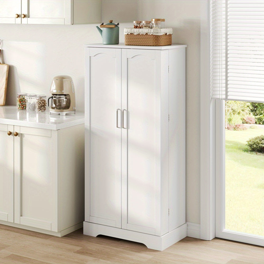 Keukenkast – Keukenbuffet – Opbergkast – Ovenkast – Staande Kast – Wit – Multifunctioneel – 60x35x128 cm – Verstelbare Planken – Antikantelbeveiliging