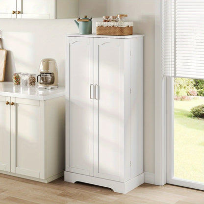 Keukenkast – Keukenbuffet – Opbergkast – Ovenkast – Staande Kast – Wit – Multifunctioneel – 60x35x128 cm – Verstelbare Planken – Antikantelbeveiliging