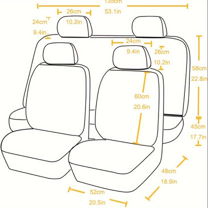 Autostoelhoes – Stoelhoes – Autostoelbekleding – Autostoelbescherming – Stoelbeschermer – Waterafstotend – PU Leer – Universele Pasvorm