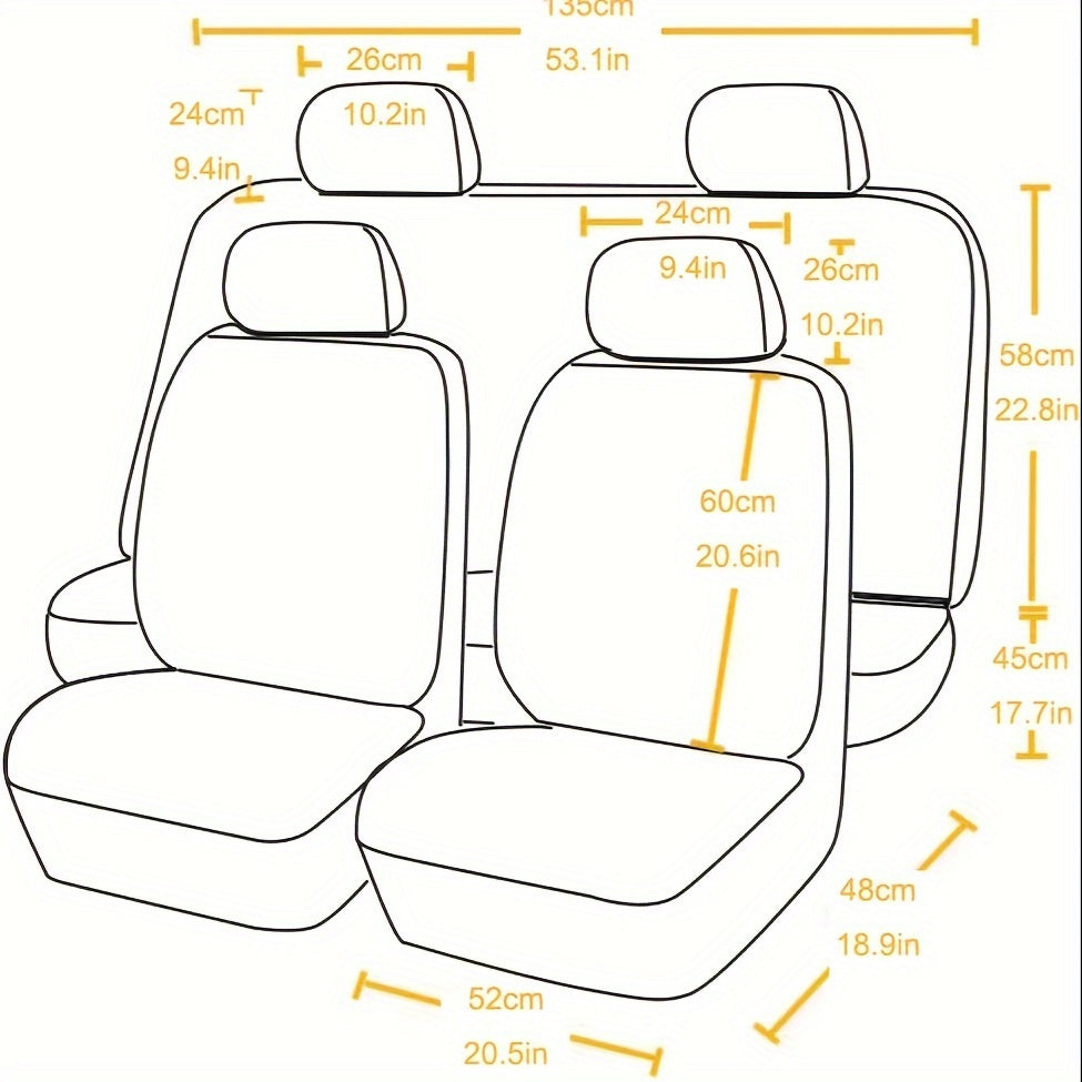 Autostoelhoezen Set – Stoelhoezen Auto – Beschermhoezen – Autostoelbekleding – Universele Stoelhoezen – Waterafstotend PU Leer – Comfortabele Schuimvulling – 6-Zits Zwart Blauw
