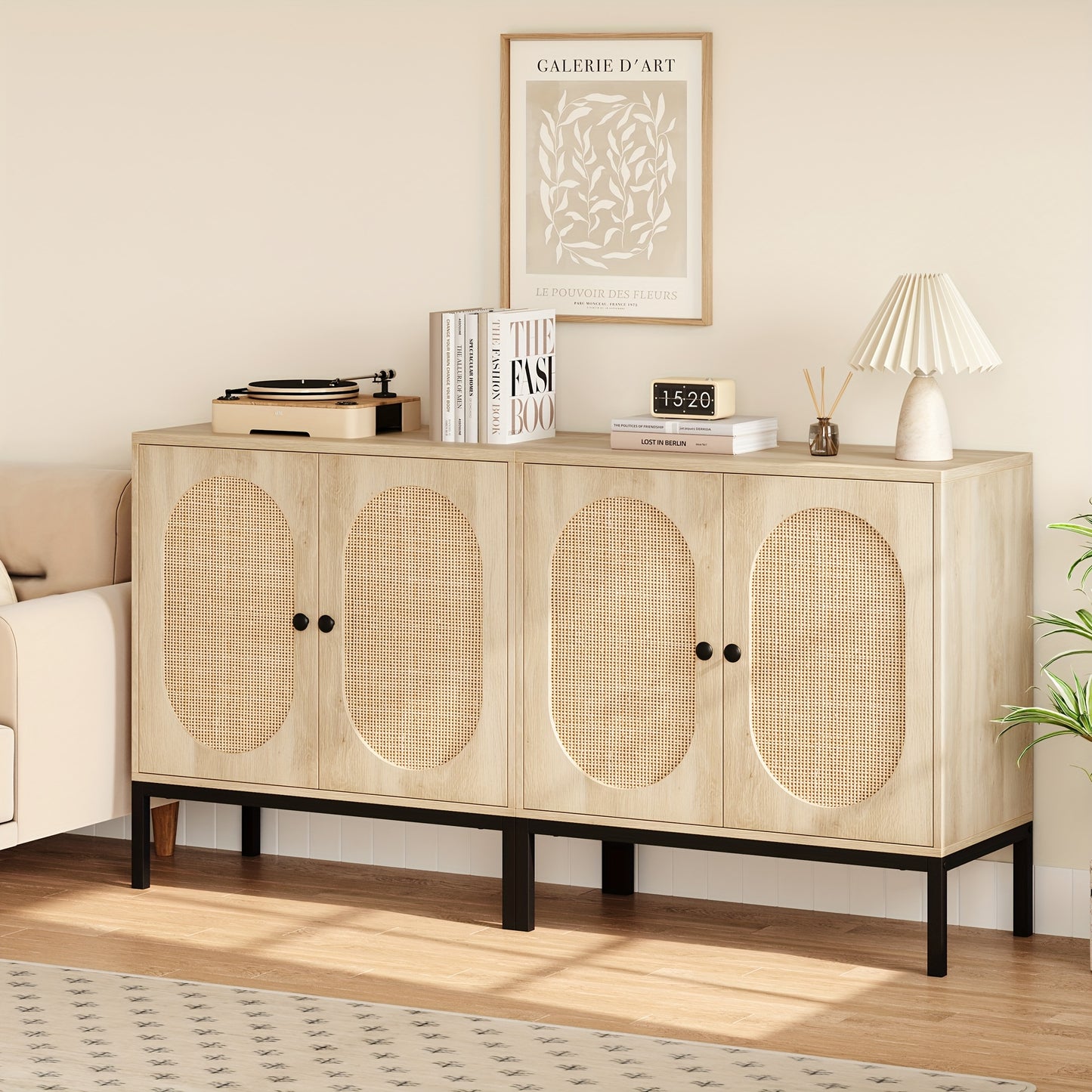 Buffetkast – Dressoir – Sidetable – Opbergkast – Kast – Rustiek – Verstelbare Planken – Hoogwaardige MDF Constructie