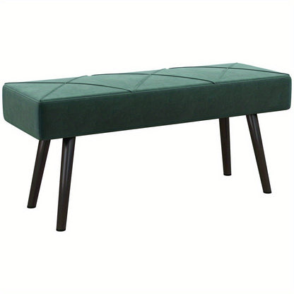Bankje – Zitbank – Halbankje – Slaapkamerbank – Velvet Bank – Fluweelachtige Bekleding – Stalen Poten – 100x36x45 cm – Max. 120 kg Draagvermogen